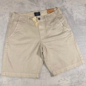 Y2K American Eagle Classic Fit Chino Shorts | Khaki | Size 32